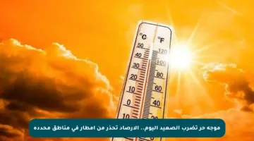 موجة حر تضرب الصعيد اليوم.. الأرصاد تحذر من أمطار في مناطق محددة